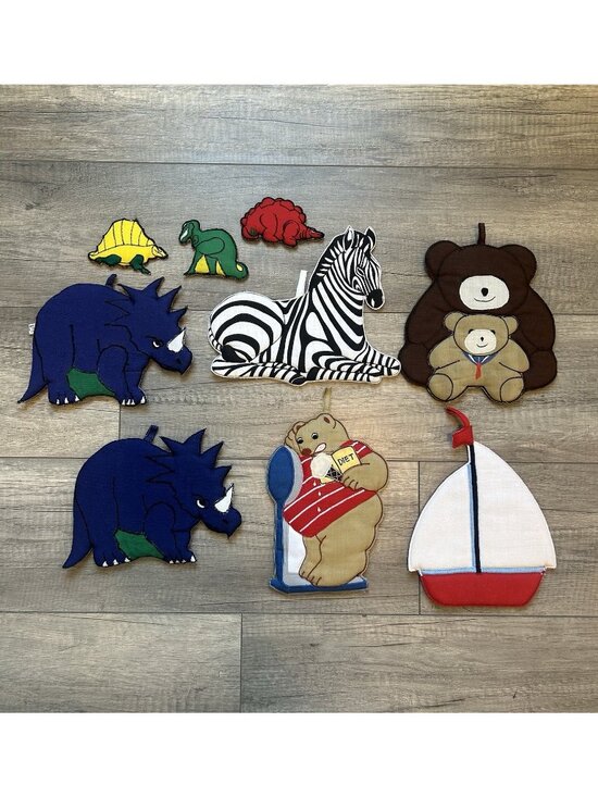 Zak Other - Vintage Zak Designs Potholder Lot Dinosaurs Bear Sailboat Zebra WC Imports Retro